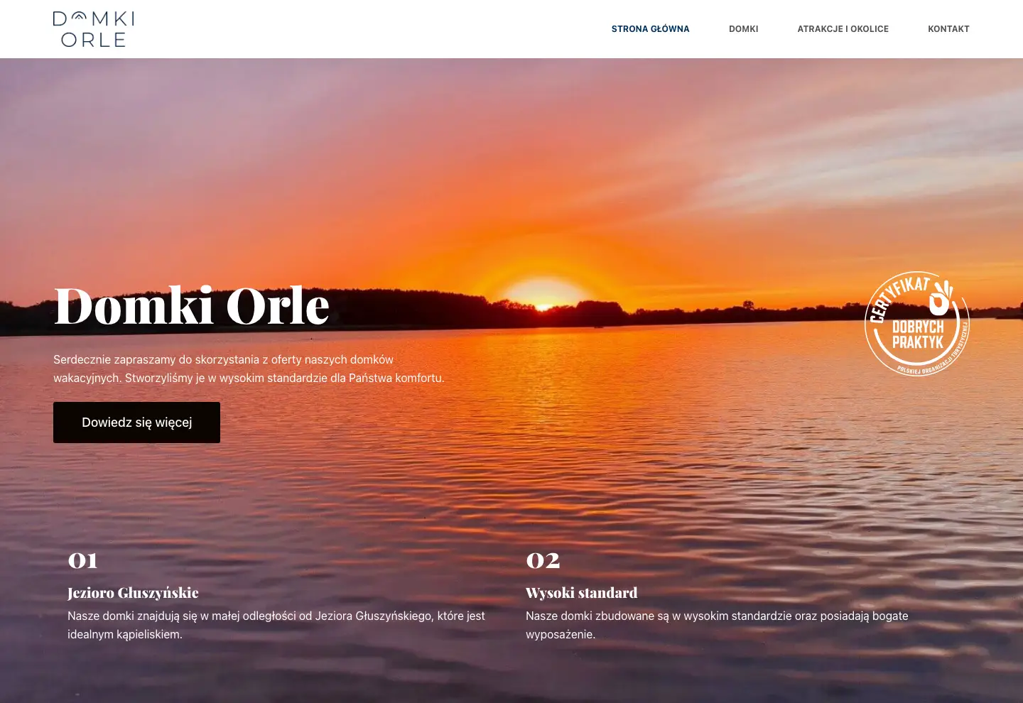 Strona internetowa: Domki Orle