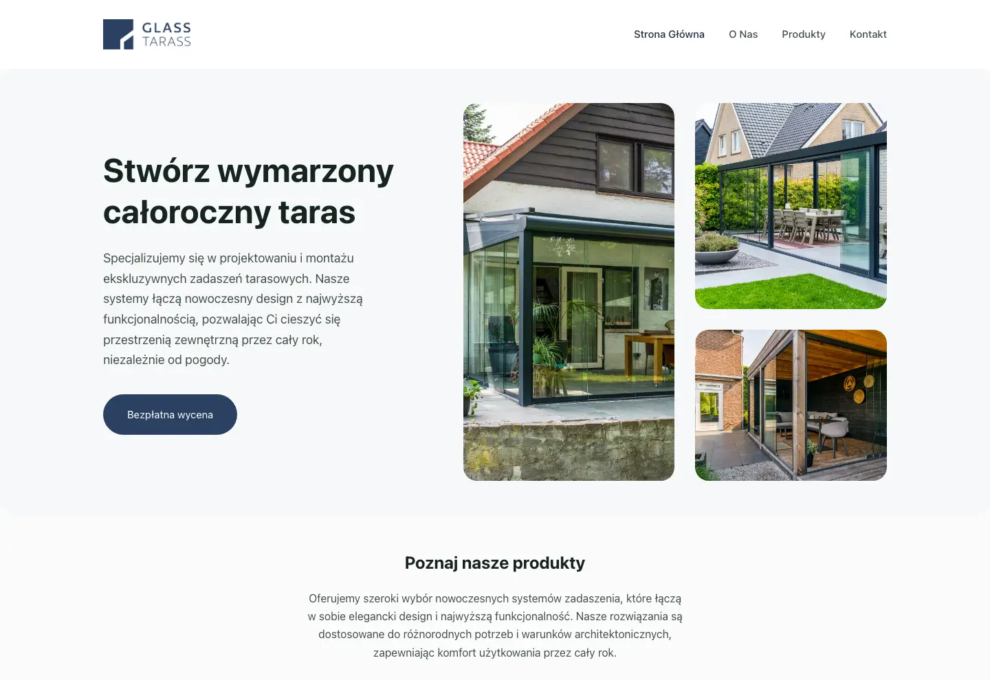 Strona internetowa: Glass Tarass