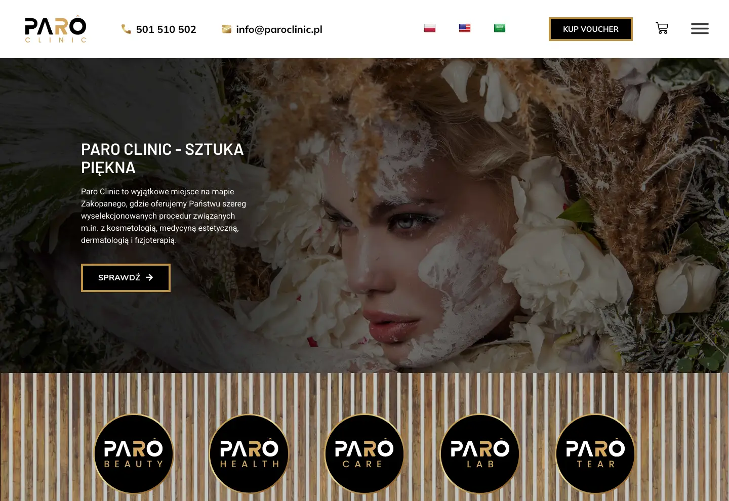 Strona internetowa: Paro Clinic