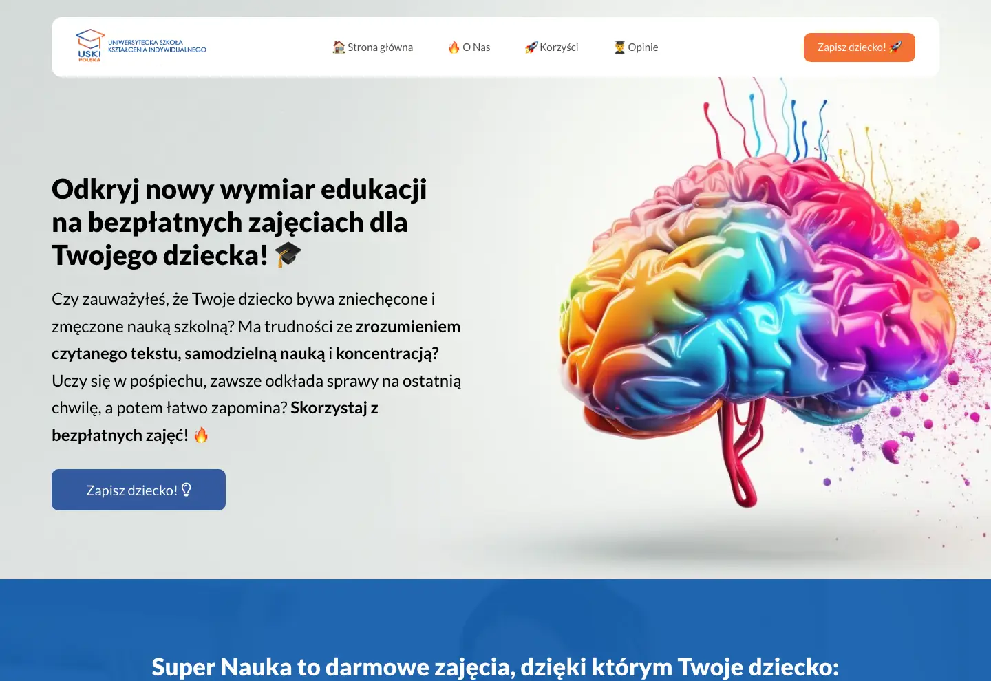 Strona internetowa: Super Nauka